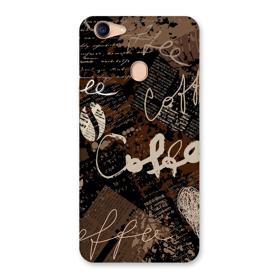 Coffee Scribbles Back Case for Oppo F5