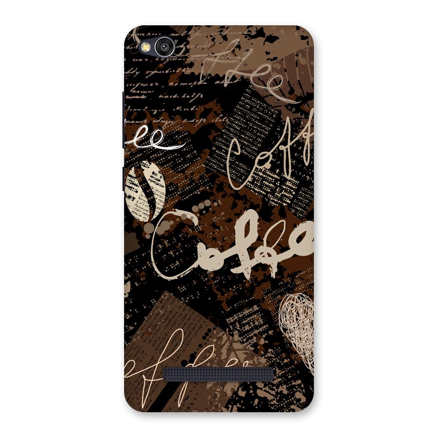 Coffee Scribbles Back Case for Redmi 4A