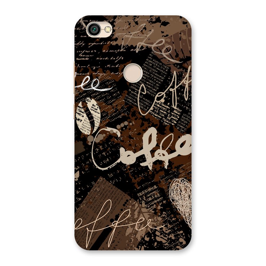 Coffee Scribbles Back Case for Redmi Y1 2017