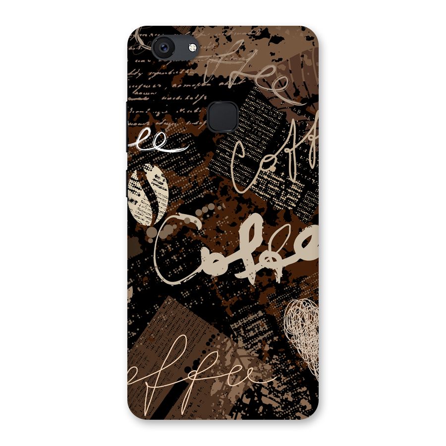 Coffee Scribbles Back Case for Vivo V7 Plus