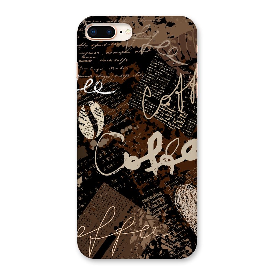 Coffee Scribbles Back Case for iPhone 8 Plus