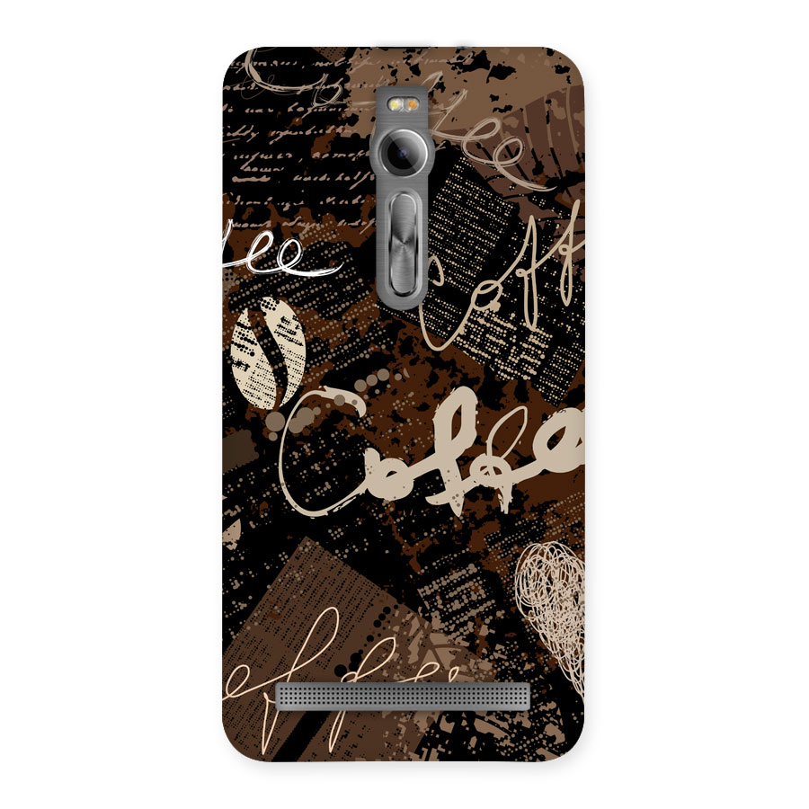 Coffee Scribbles Back Case for Asus Zenfone 2