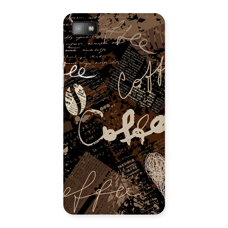 Coffee Scribbles Back Case for Blackberry Z10