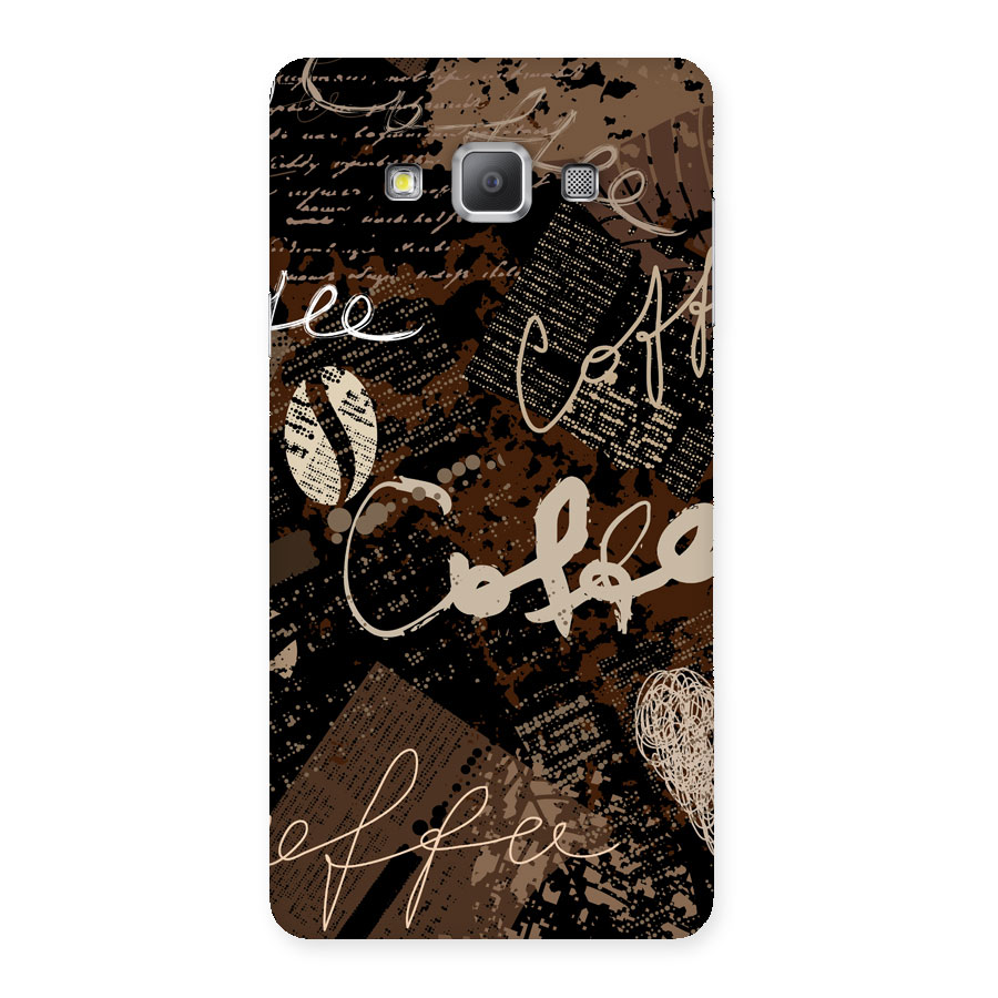 Coffee Scribbles Back Case for Galaxy A7