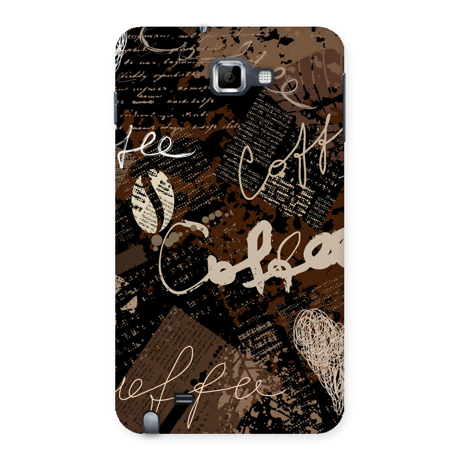 Coffee Scribbles Back Case for Galaxy Note