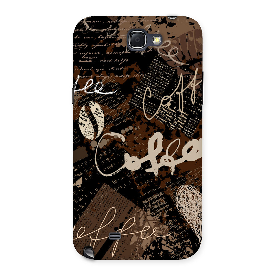 Coffee Scribbles Back Case for Galaxy Note 2