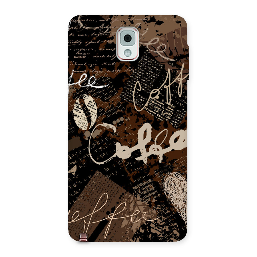 Coffee Scribbles Back Case for Galaxy Note 3