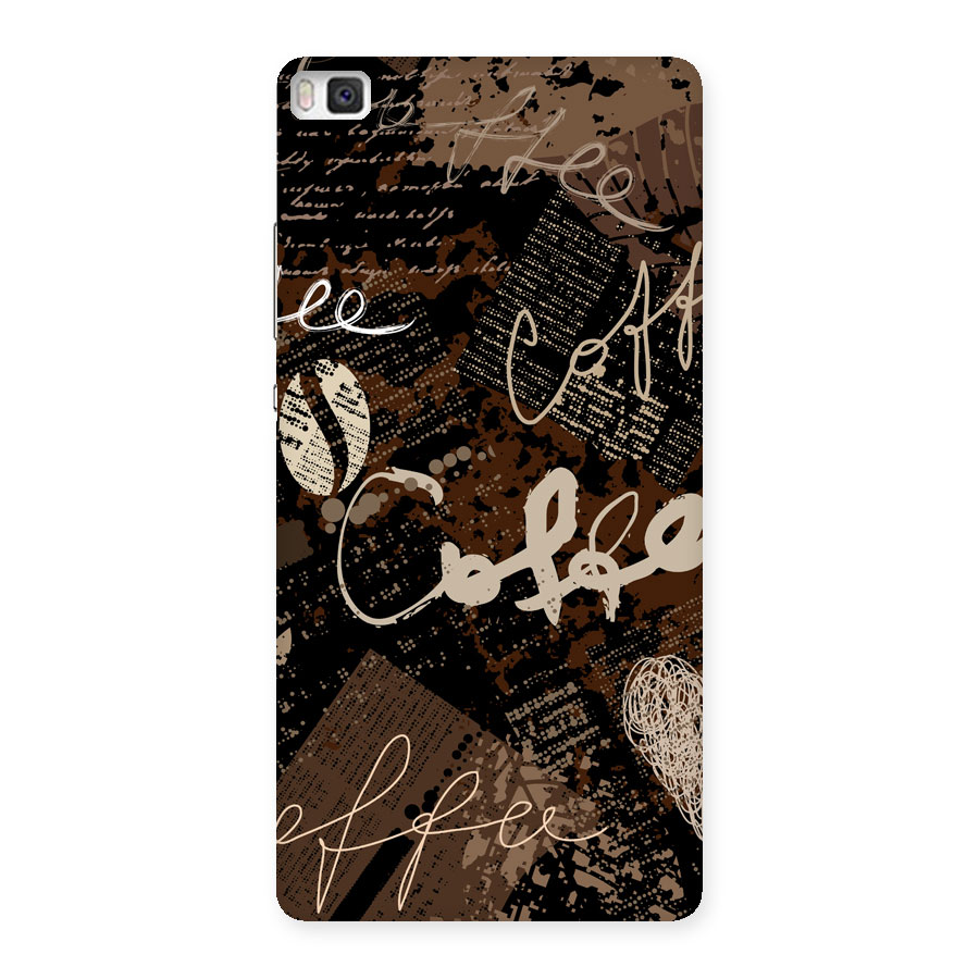 Coffee Scribbles Back Case for Huawei P8