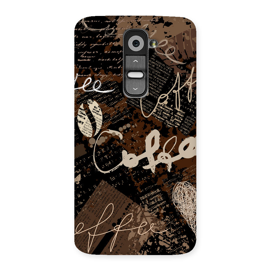Coffee Scribbles Back Case for LG G2