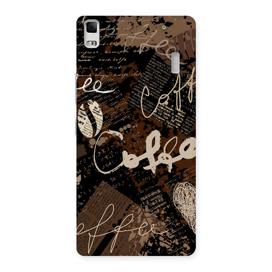 Coffee Scribbles Back Case for Lenovo K3 Note