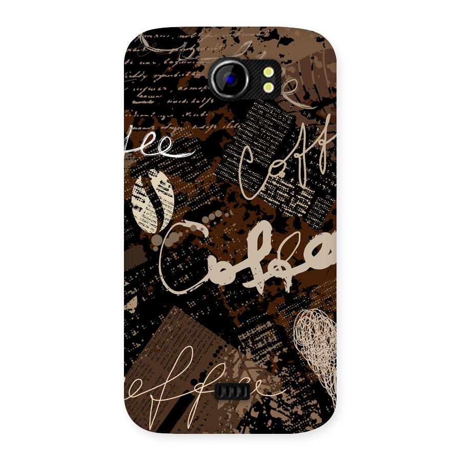 Coffee Scribbles Back Case for Micromax Canvas 2 A110