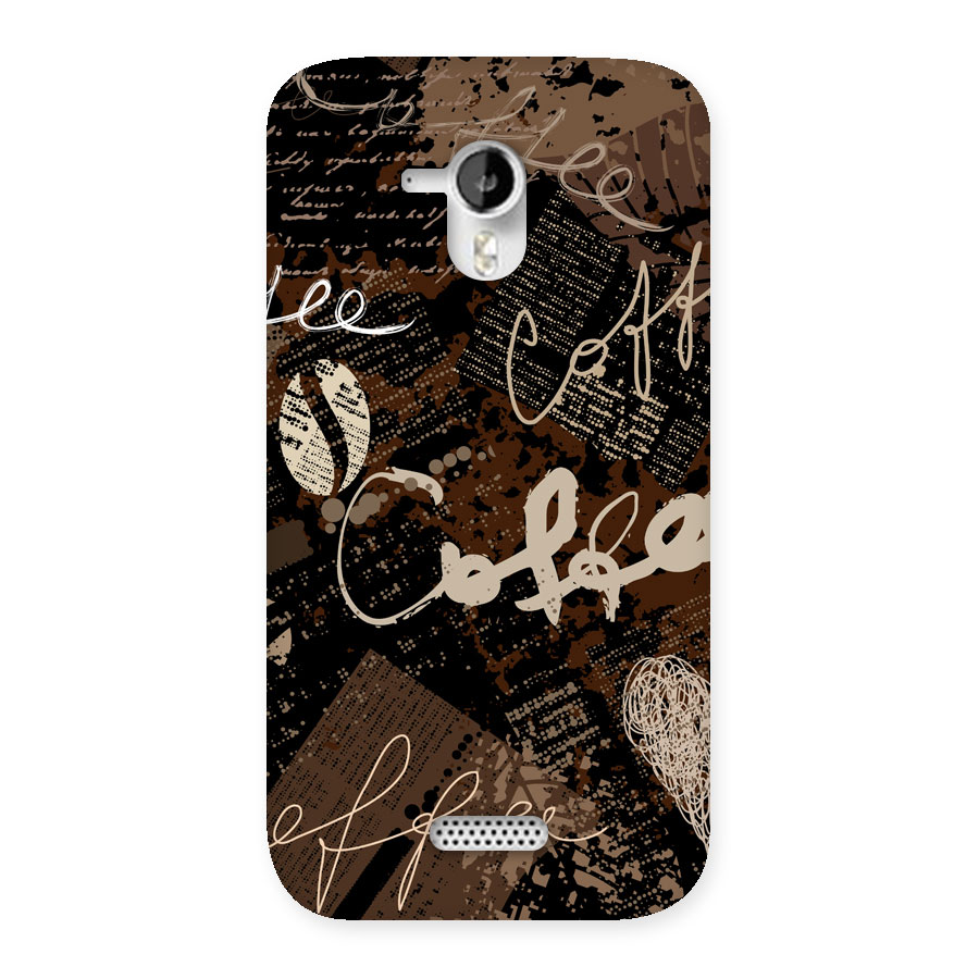 Coffee Scribbles Back Case for Micromax Canvas HD A116