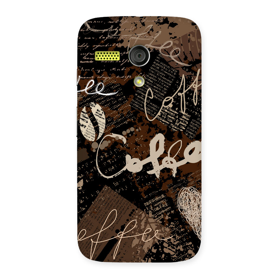 Coffee Scribbles Back Case for Moto G