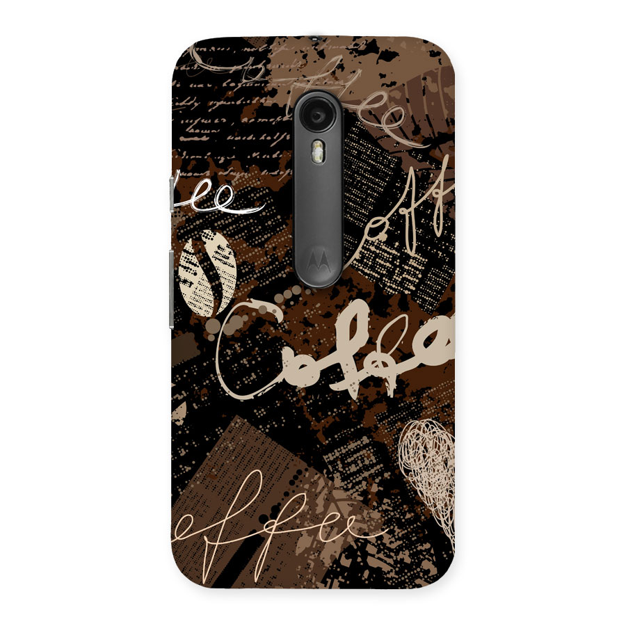 Coffee Scribbles Back Case for Moto G3