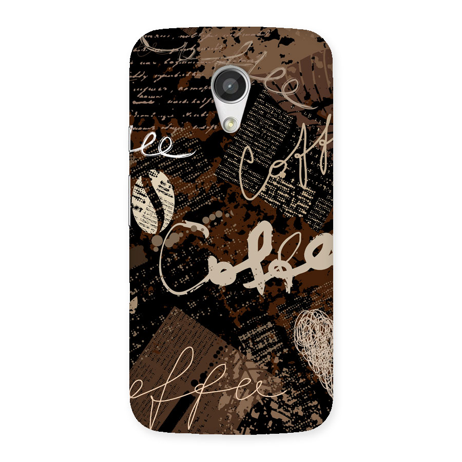 Coffee Scribbles Back Case for Moto G 2nd Gen