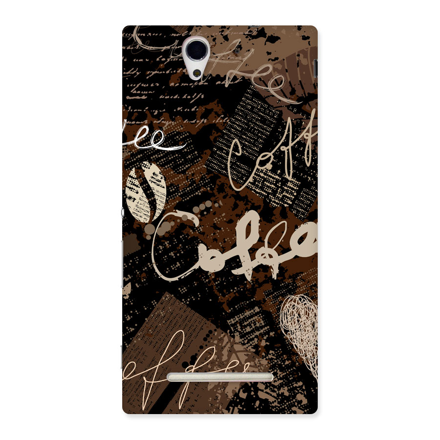 Coffee Scribbles Back Case for Sony Xperia C3