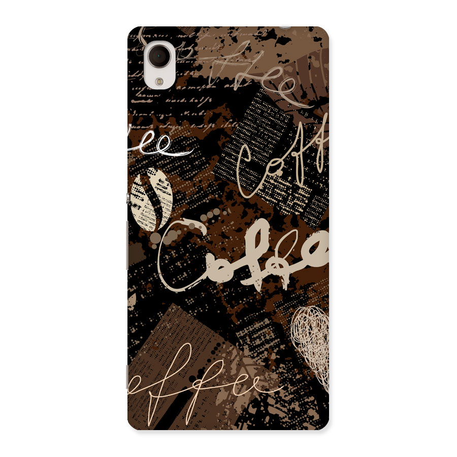 Coffee Scribbles Back Case for Sony Xperia M4