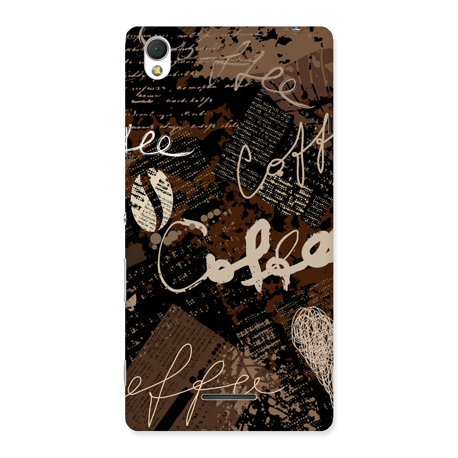 Coffee Scribbles Back Case for Sony Xperia T3