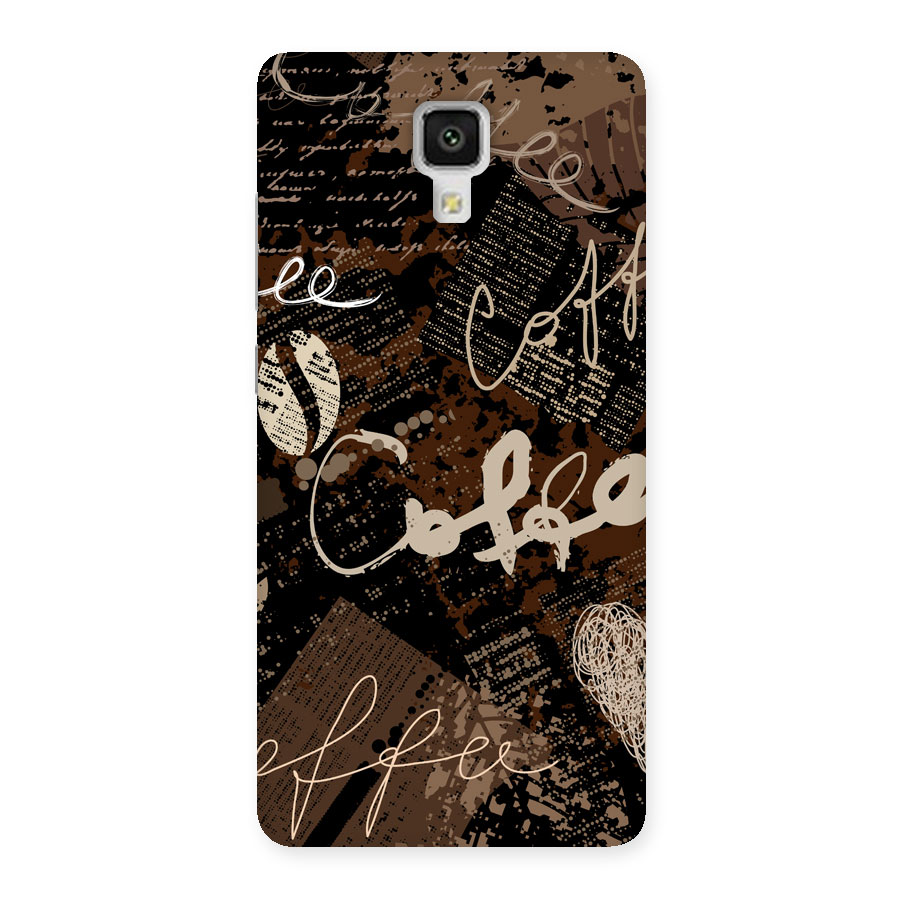 Coffee Scribbles Back Case for Xiaomi Mi 4