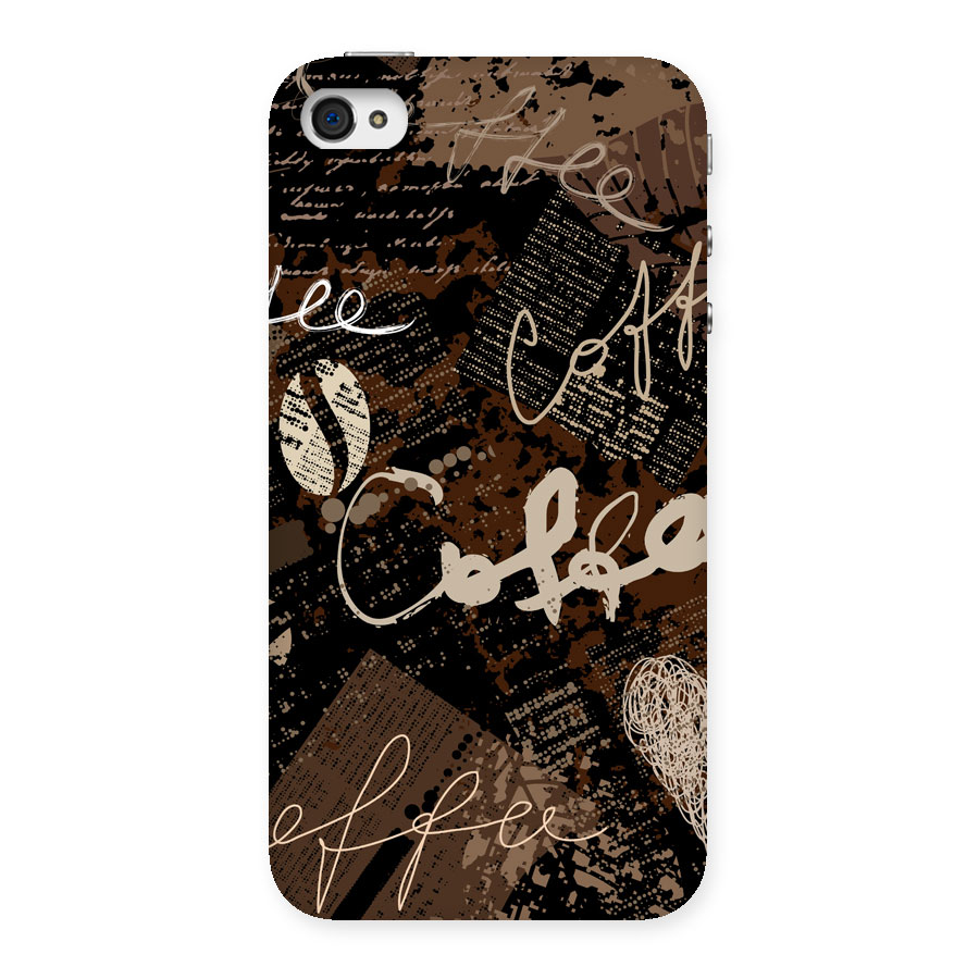 Coffee Scribbles Back Case for iPhone 4 4s