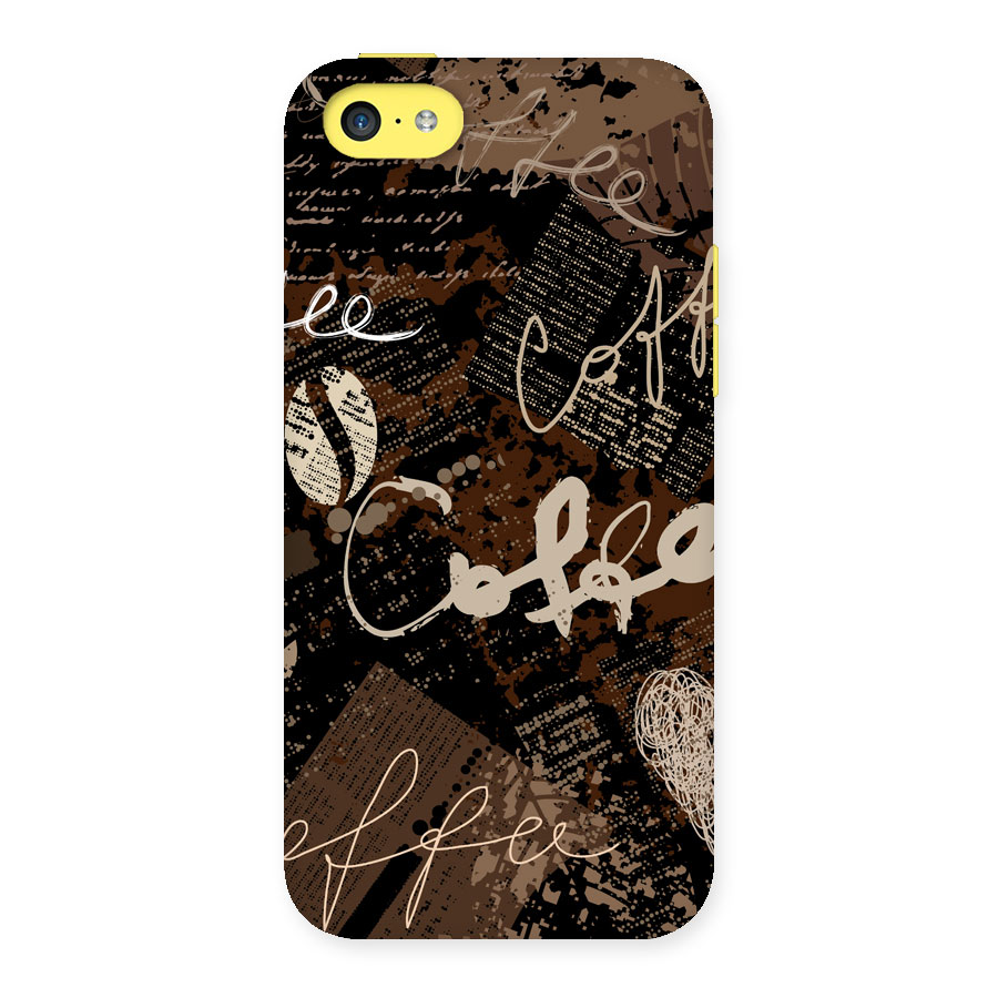 Coffee Scribbles Back Case for iPhone 5C