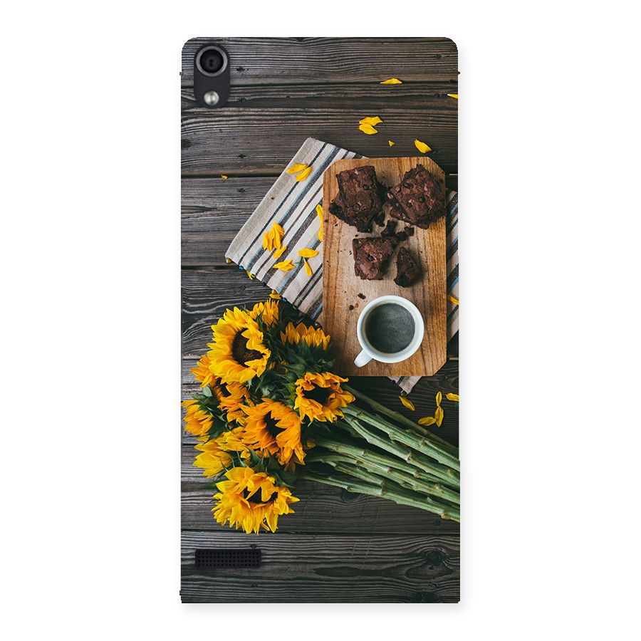 Coffee and Flowers Back Case for Ascend P6
