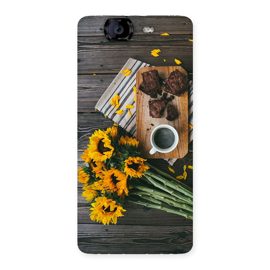 Coffee and Flowers Back Case for Canvas Knight A350