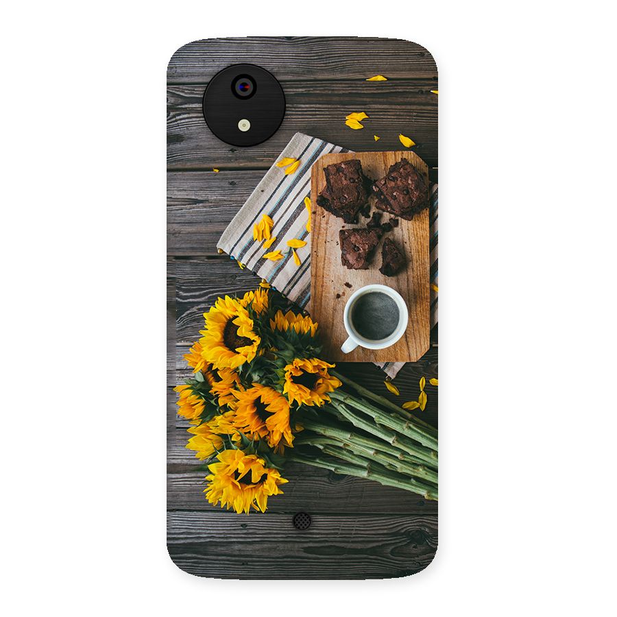 Coffee and Flowers Back Case for Micromax Canvas A1