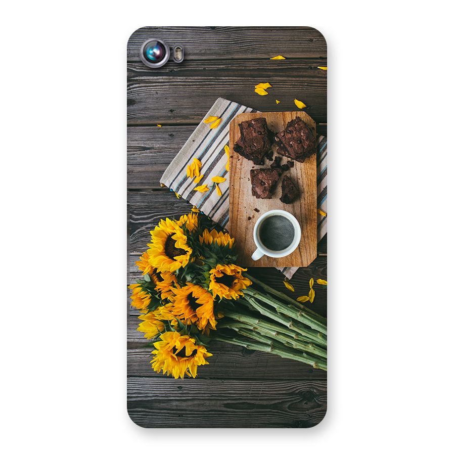 Coffee and Flowers Back Case for Micromax Canvas Fire 4 A107