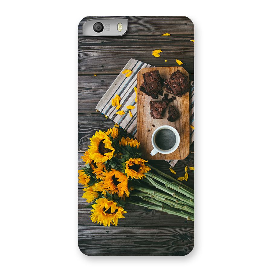 Coffee and Flowers Back Case for Micromax Canvas Knight 2