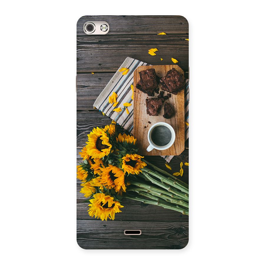 Coffee and Flowers Back Case for Micromax Canvas Silver 5