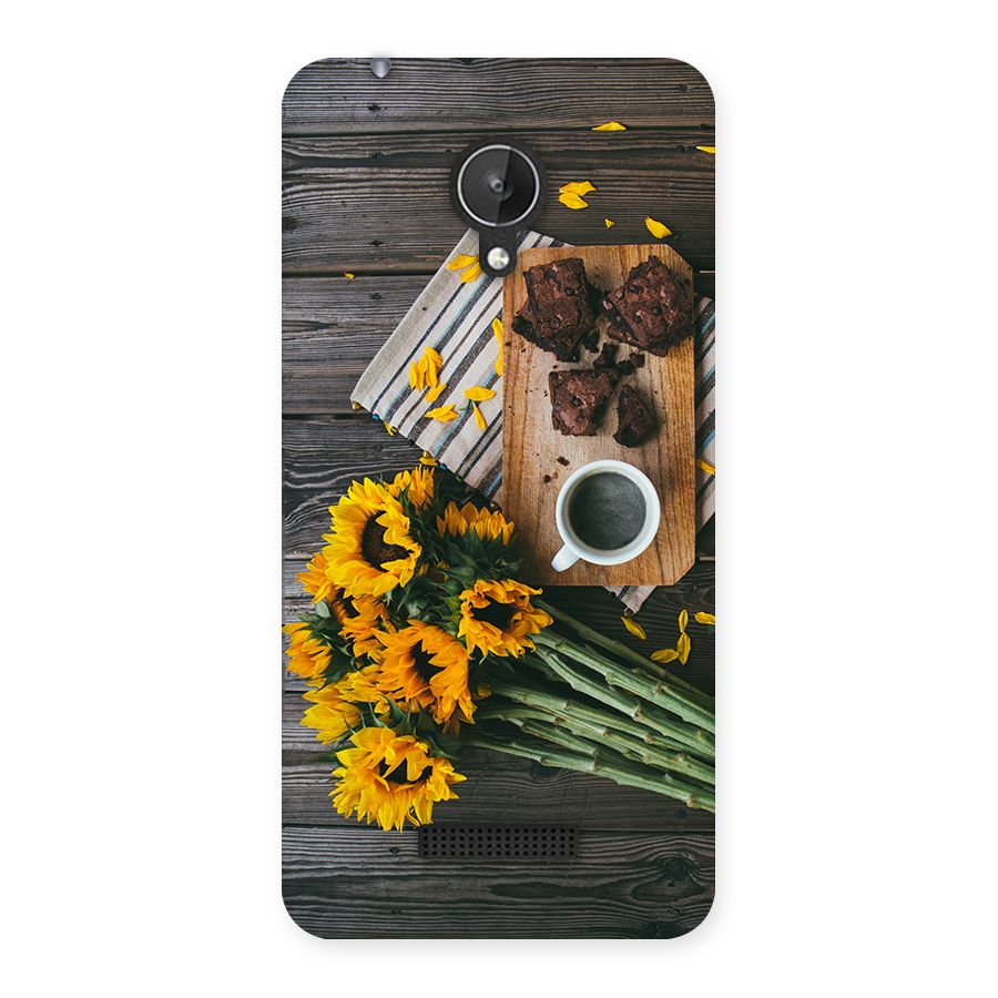Coffee and Flowers Back Case for Micromax Canvas Spark Q380