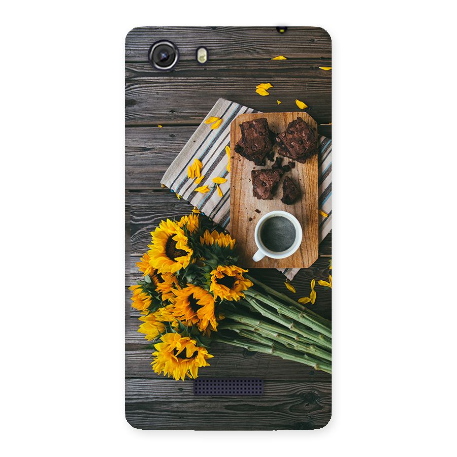 Coffee and Flowers Back Case for Micromax Unite 3