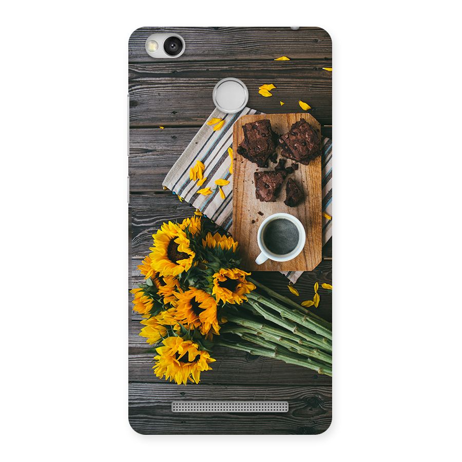 Coffee and Flowers Back Case for Redmi 3S Prime