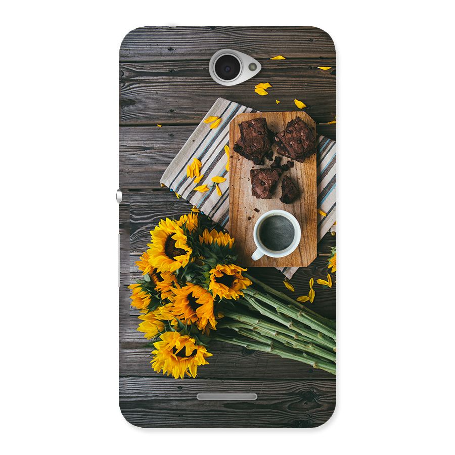 Coffee and Flowers Back Case for Sony Xperia E4