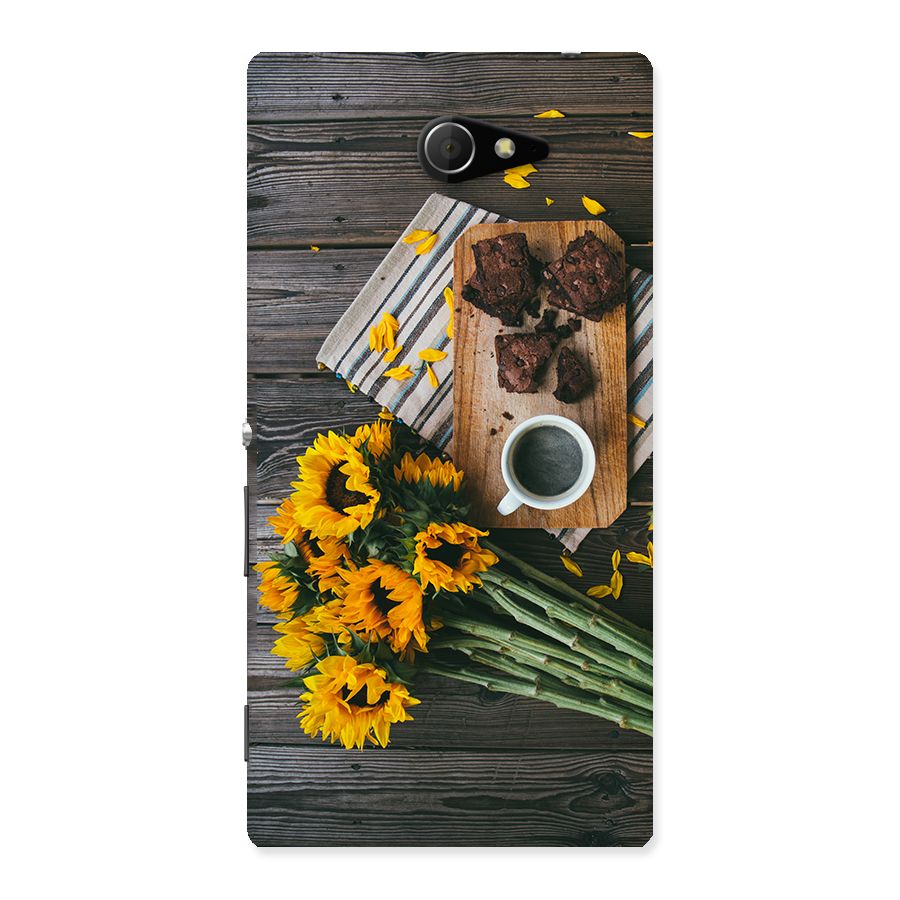 Coffee and Flowers Back Case for Sony Xperia M2