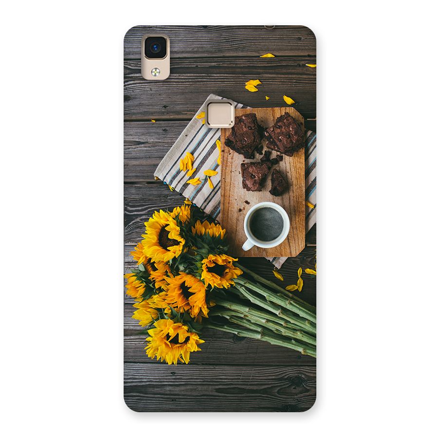 Coffee and Flowers Back Case for V3 Max