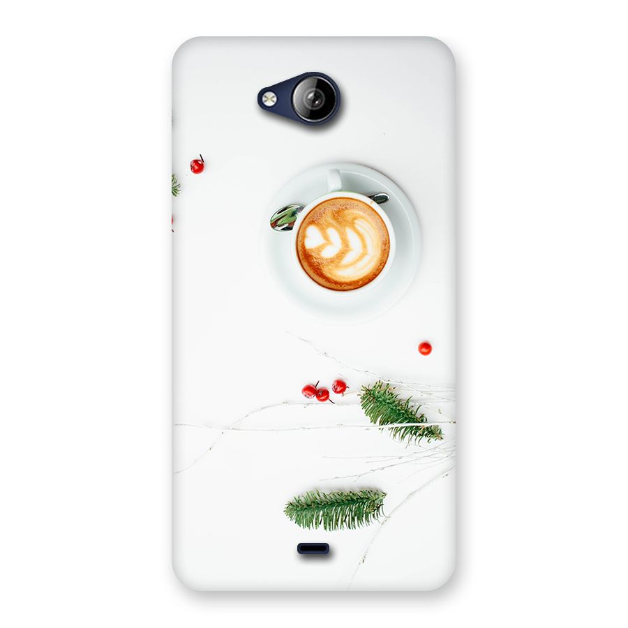 Coffee and Leafs Back Case for Canvas Play Q355