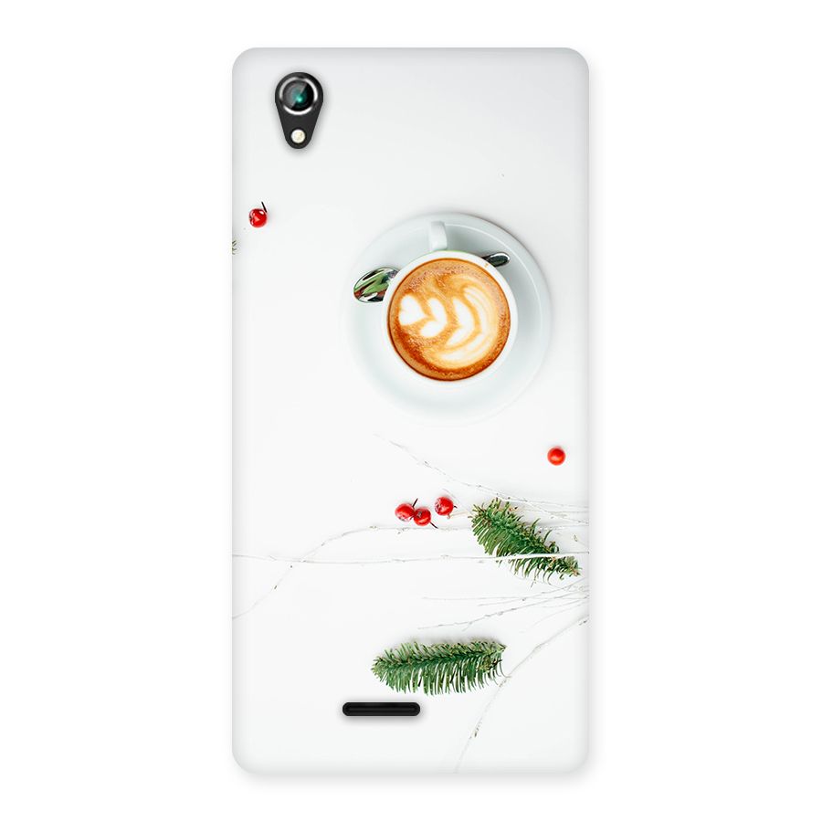 Coffee and Leafs Back Case for Lava Iris 800