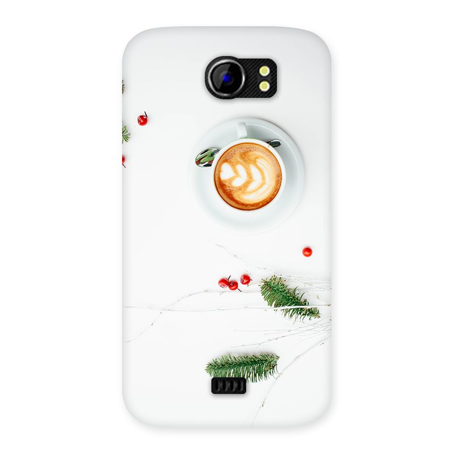 Coffee and Leafs Back Case for Micromax Canvas 2 A110