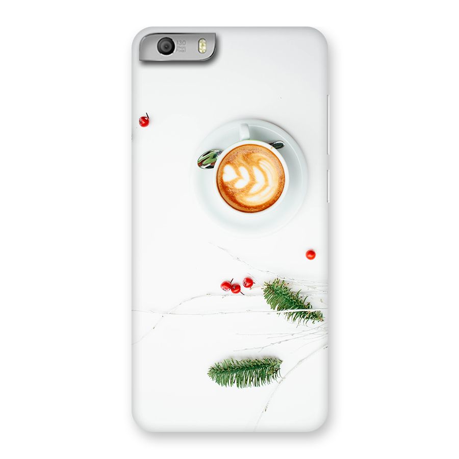 Coffee and Leafs Back Case for Micromax Canvas Knight 2