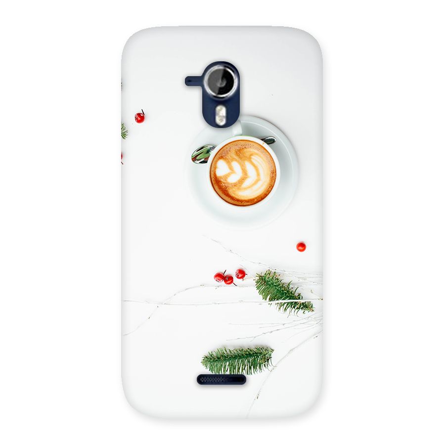 Coffee and Leafs Back Case for Micromax Canvas Magnus A117