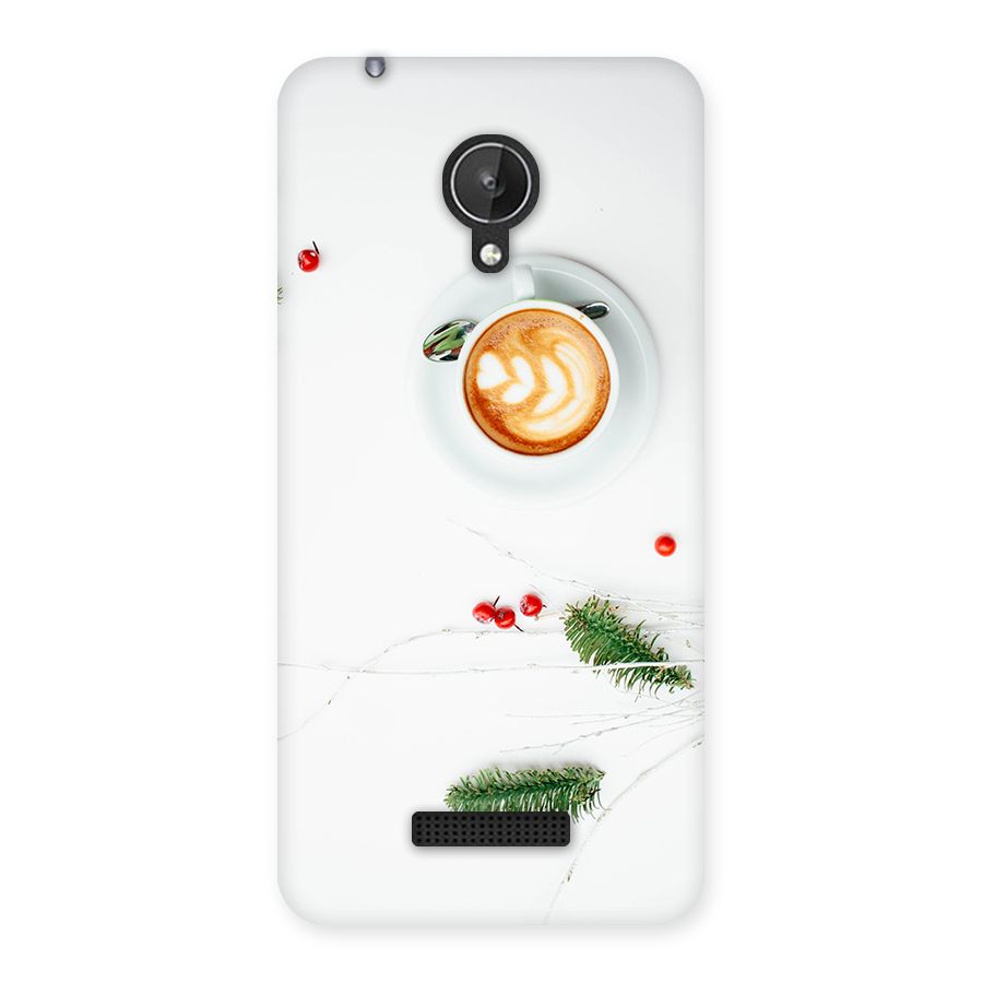 Coffee and Leafs Back Case for Micromax Canvas Spark Q380
