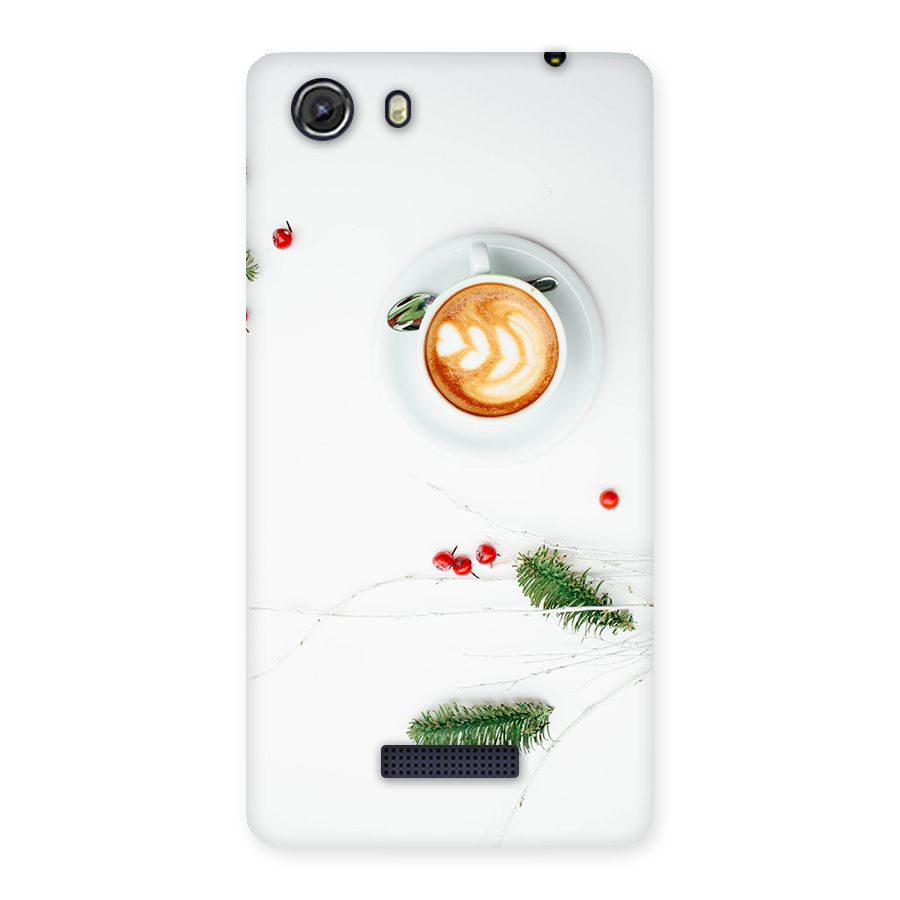 Coffee and Leafs Back Case for Micromax Unite 3