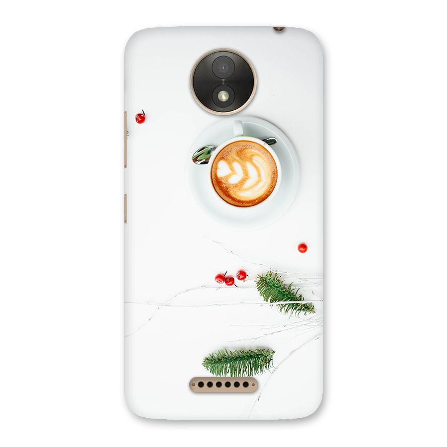 Coffee and Leafs Back Case for Moto C Plus