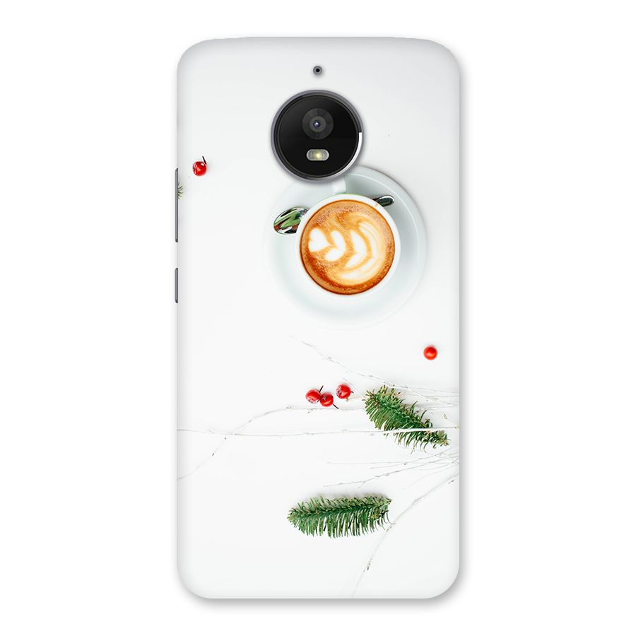 Coffee and Leafs Back Case for Moto E4 Plus