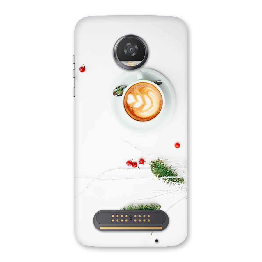 Coffee and Leafs Back Case for Moto Z2 Play