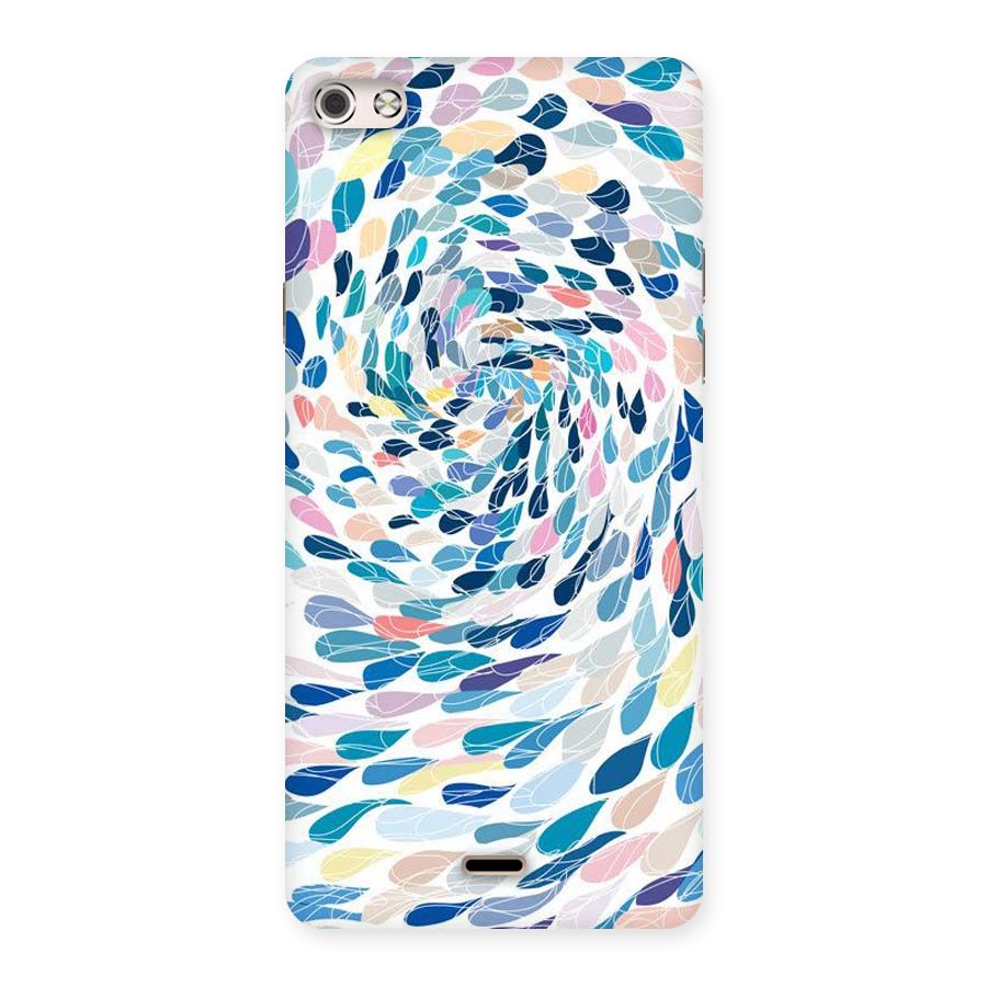 Color Droplets Swirls Back Case for Micromax Canvas Silver 5