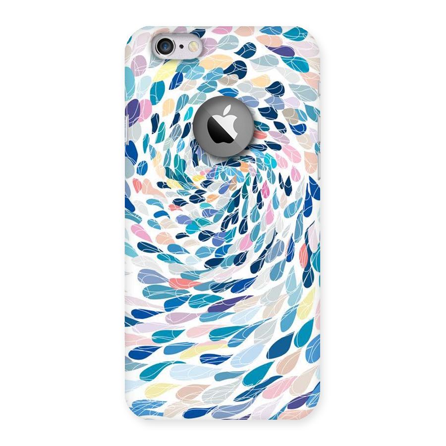 Color Droplets Swirls Back Case for iPhone 6 Logo Cut