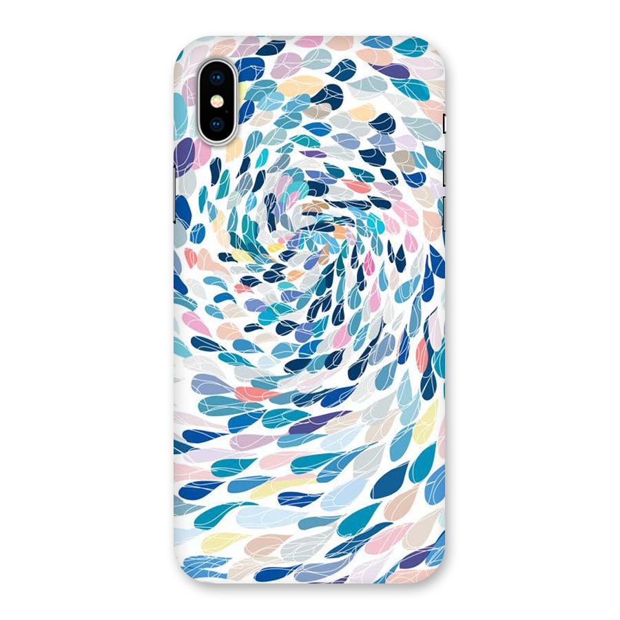 Color Droplets Swirls Back Case for iPhone X